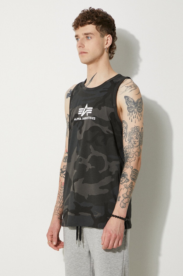 Tricou din bumbac Alpha Industries 126566C.125 gri