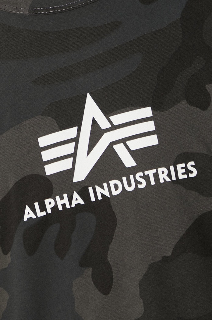 Tricou din bumbac Alpha Industries gri 126566C.125