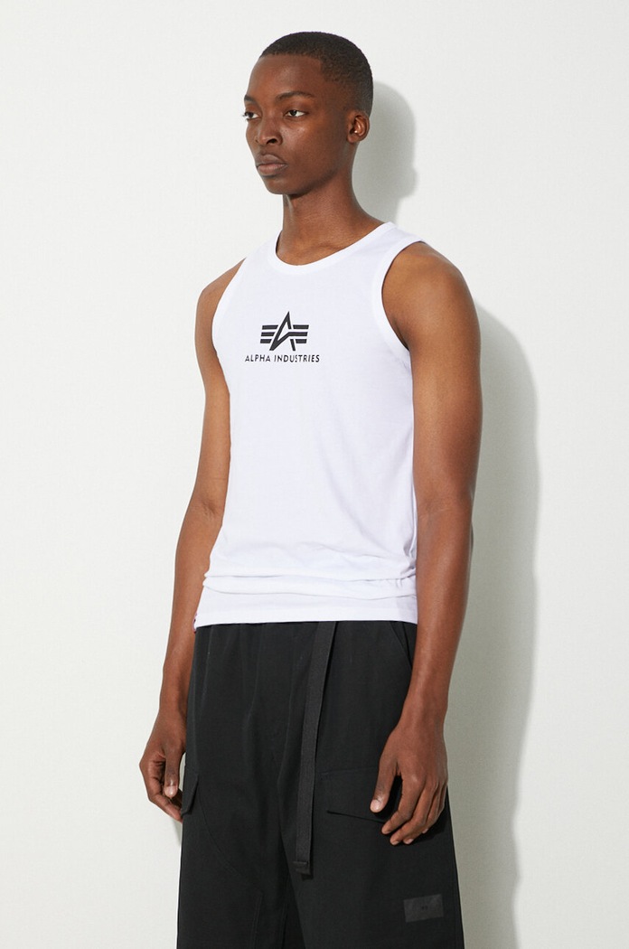 Tricou din bumbac Alpha Industries alb 126566.09