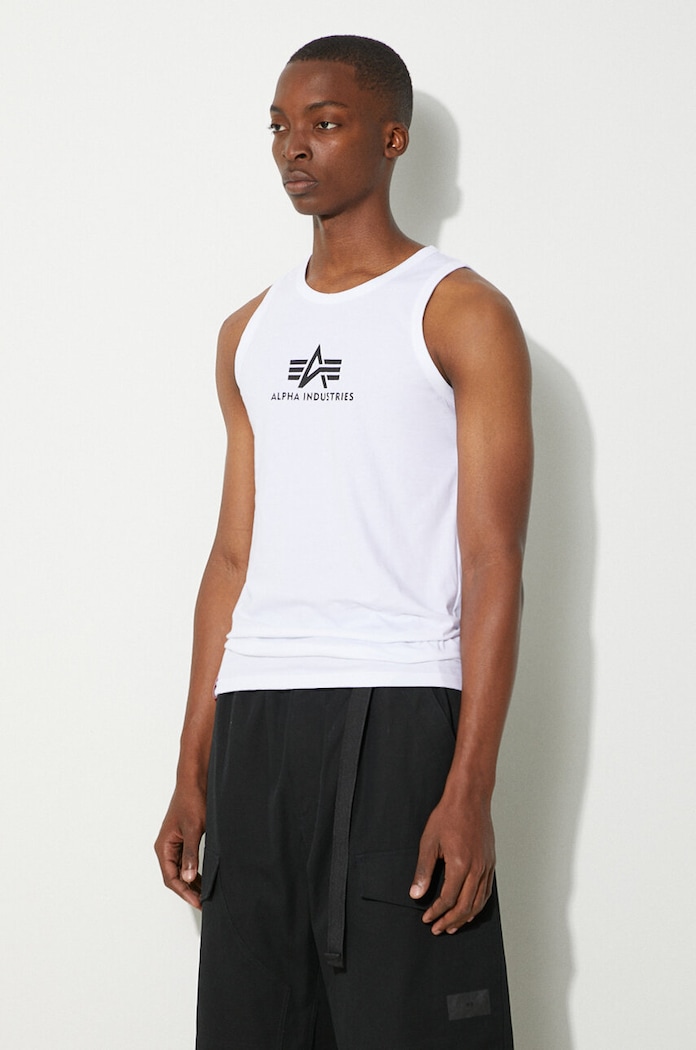 Tricou din bumbac Alpha Industries alb 126566.09