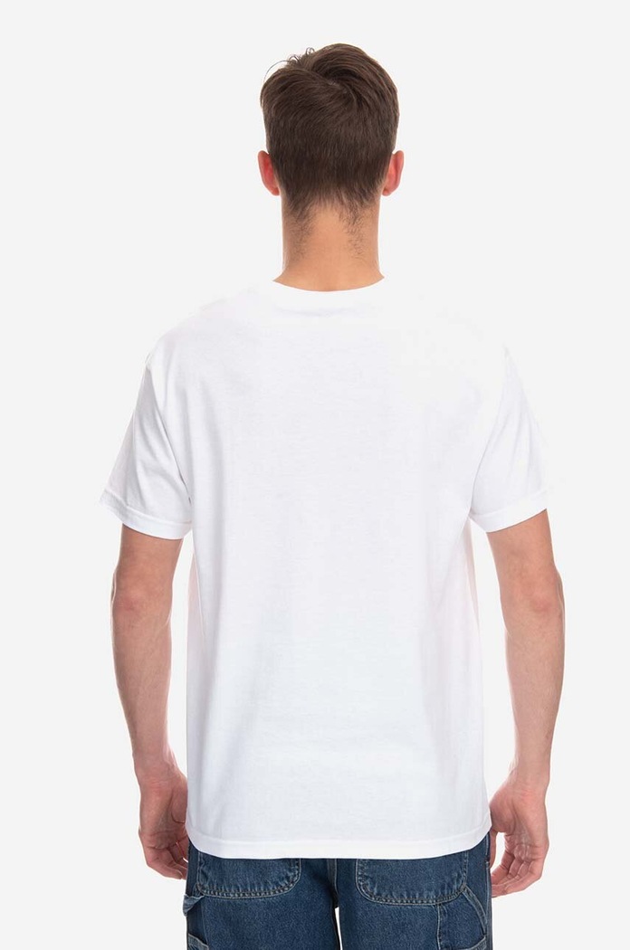 Clothing PLEASURES cotton T-shirt Dont Care T-shirt P23SP051 white