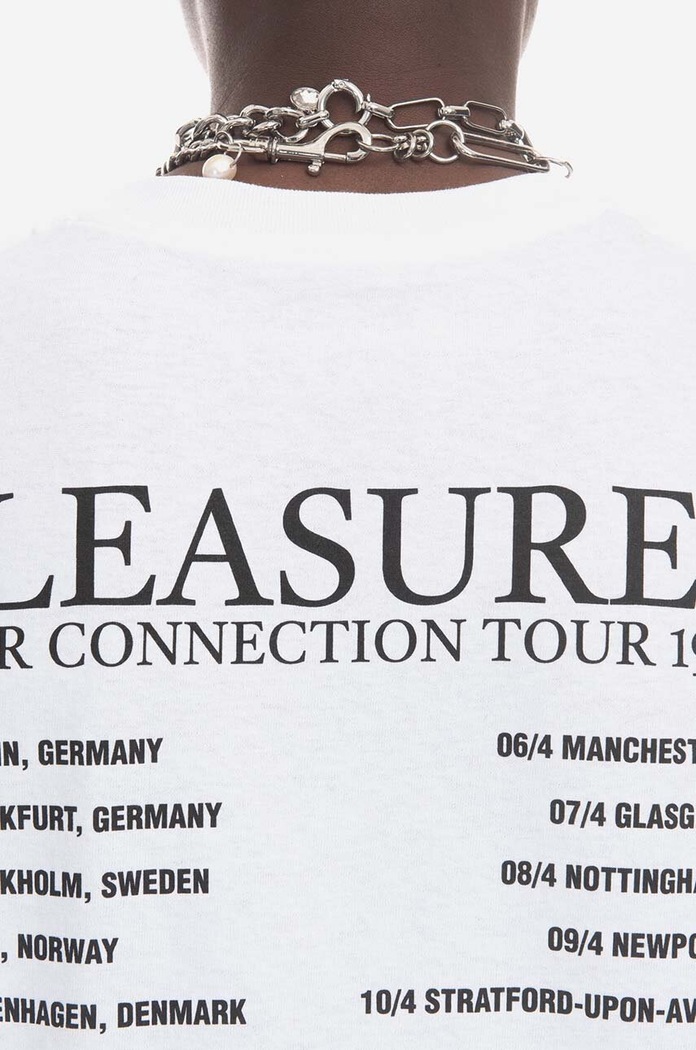 PLEASURES t-shirt bawełniany Poop Connection T-shirt P23SP058 biały