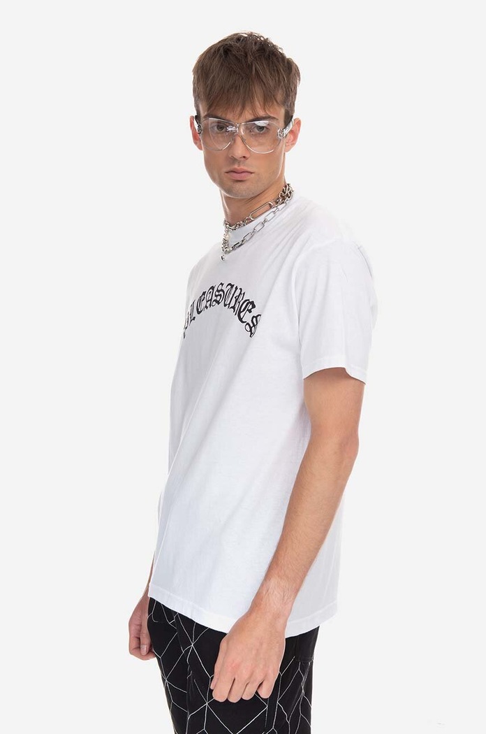 PLEASURES cotton T-shirt Old Logo T-shirt P23SP063