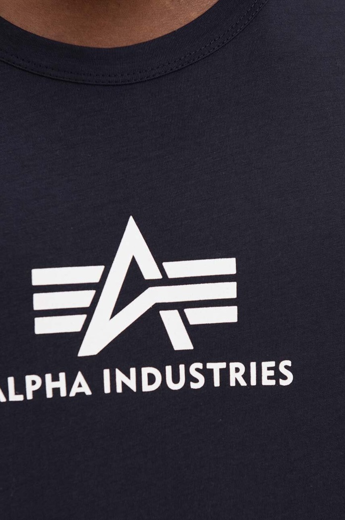 Odzież Alpha Industries T-shirt bawełniany Alpha Industries Basic Tank 126566 07 126566.07 granatowy