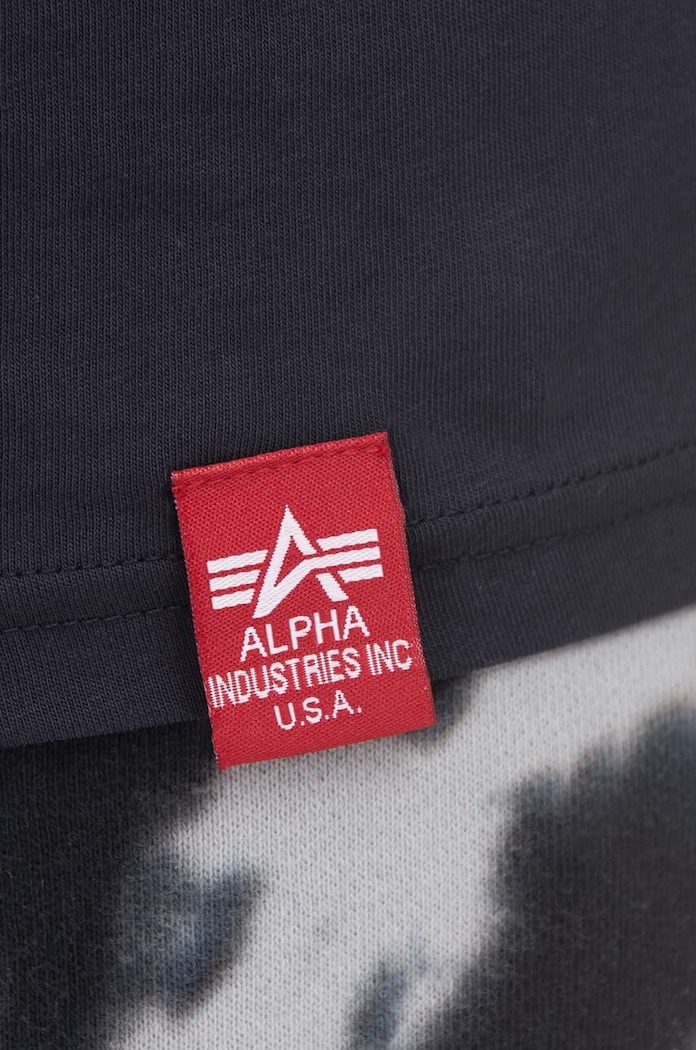 T-shirt bawełniany Alpha Industries Basic Tank 126566 07 Alpha Industries granatowy 126566.07