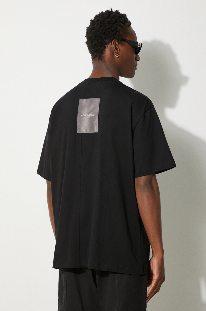 Odzież A-COLD-WALL* t-shirt bawełniany Utilty ACWMTS117 czarny
