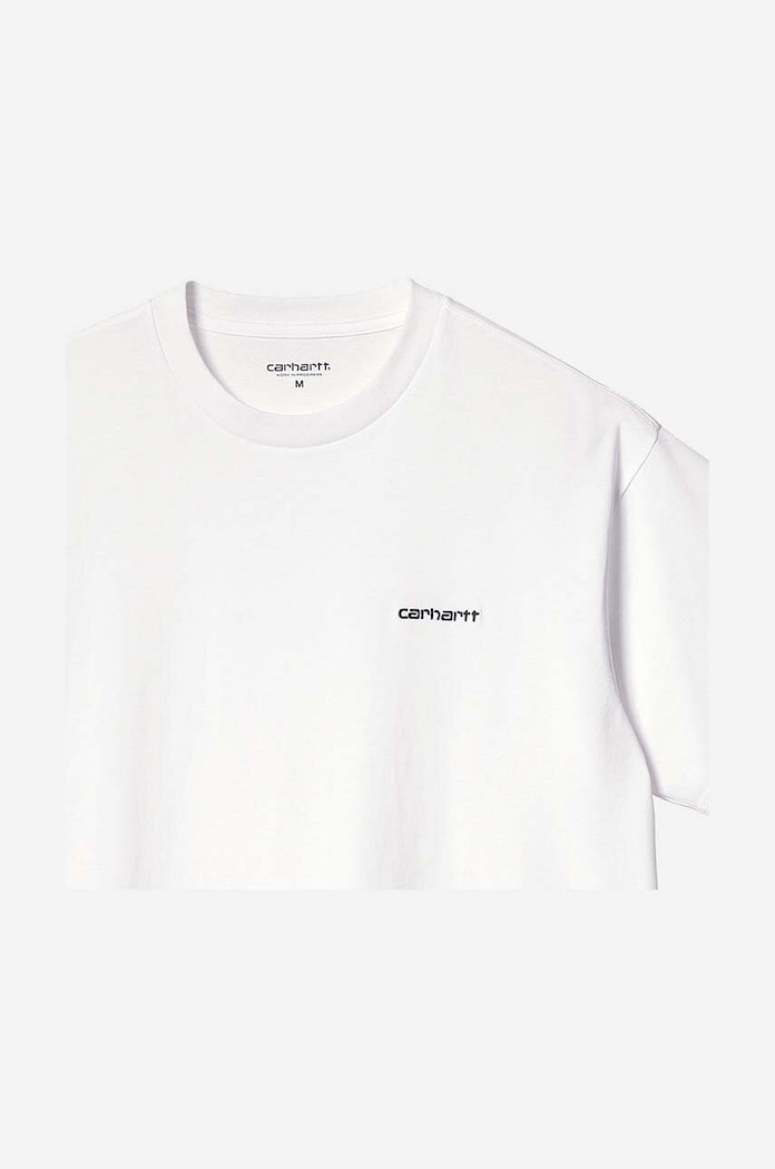 Carhartt WIP cotton T-shirt Script Embroidery I030435 white