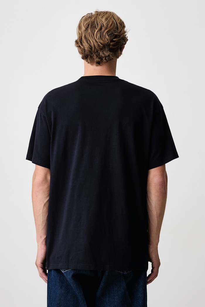 Odzież Carhartt WIP Carhartt WIP S/S Script Embroidery T-Shirt I030435 ATOM BLUE/WHITE T-shirt bawełniany męski I030435 niebieski