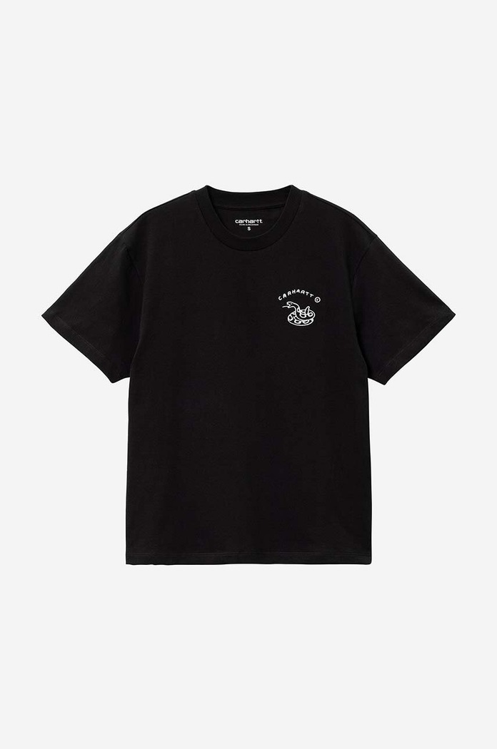 Carhartt WIP t-shirt bawełniany Carhartt WIP W' S/S New Frontier T I031696 BLACK I031696 czarny SS23