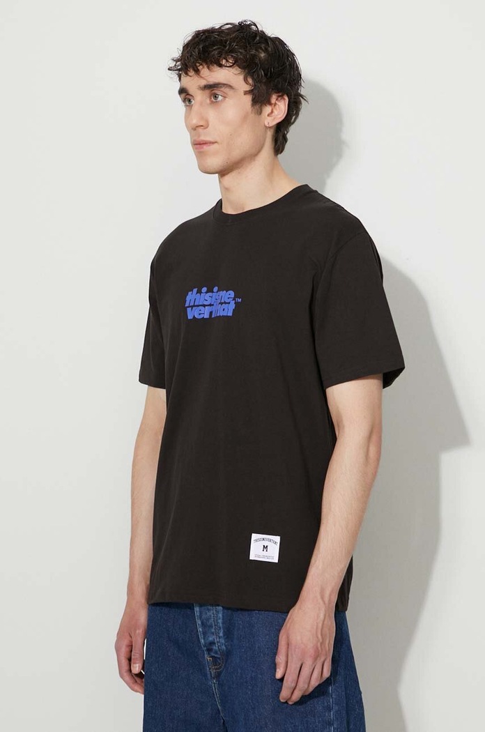 thisisneverthat t-shirt bawełniany czarny TN231TTSST05