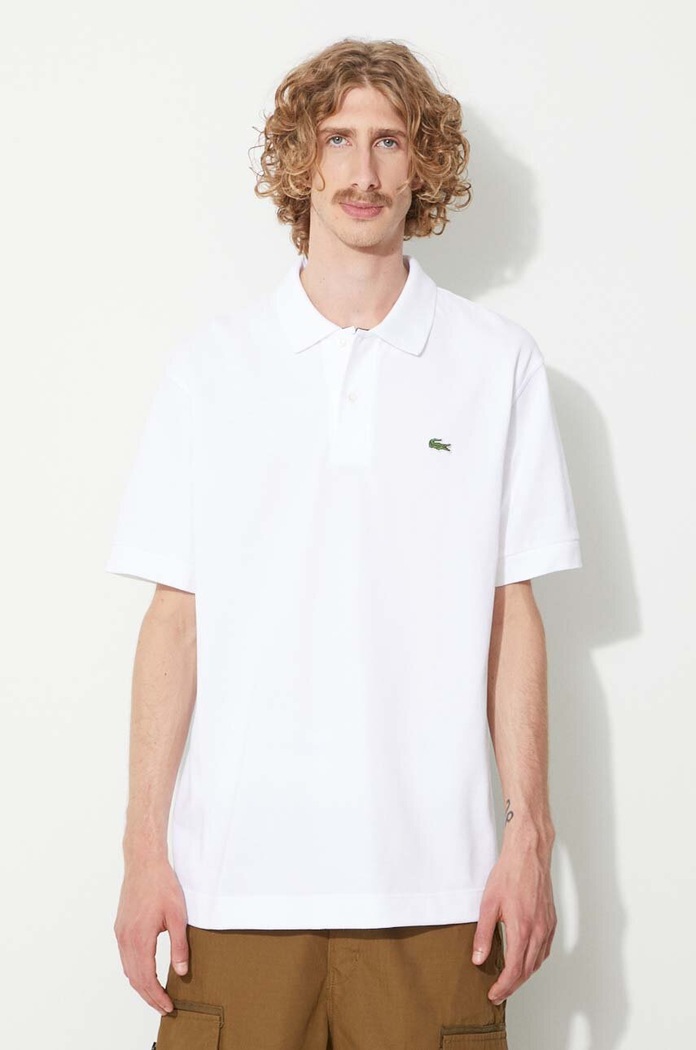Lacoste cotton polo shirt plain white 267209