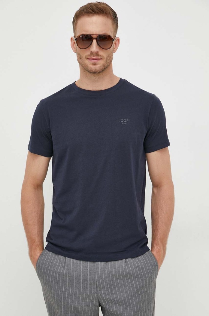 Joop! tricou din bumbac uni bleumarin 30025786