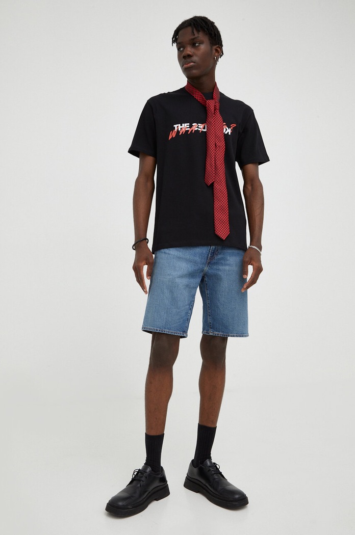 The Kooples pamut póló HTSC18090K fekete AA00