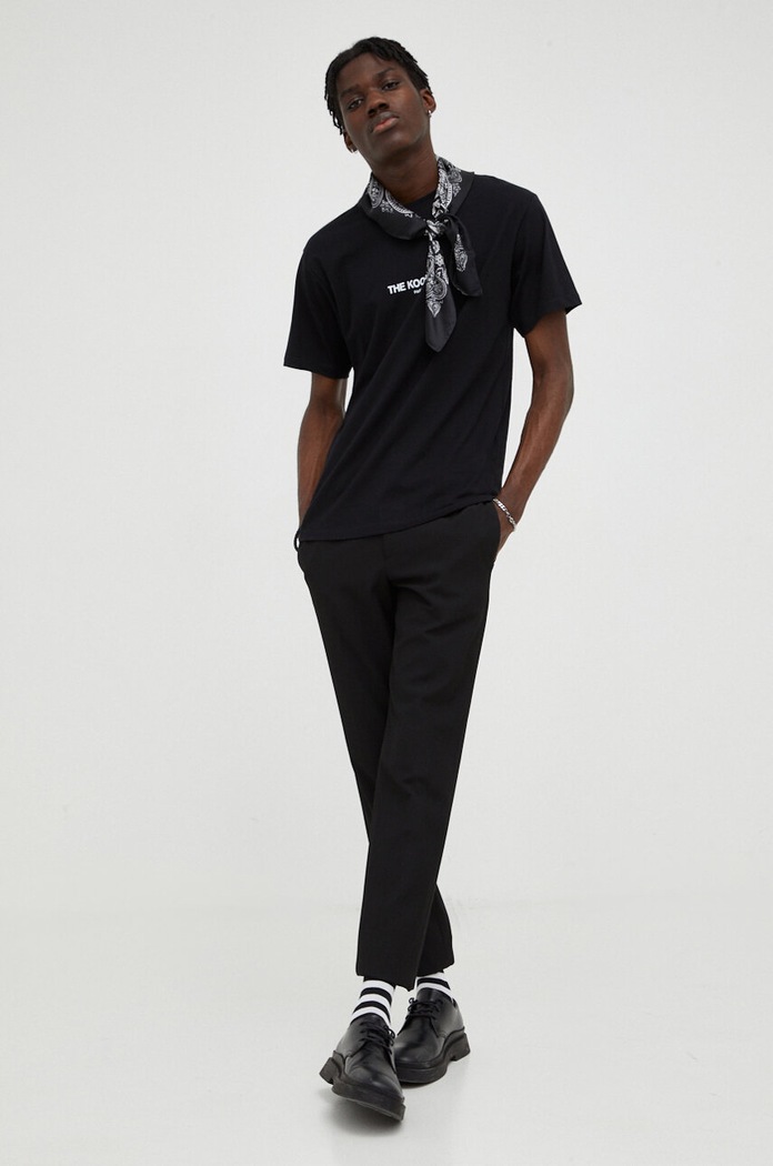 Tričko The Kooples HTSC21006K čierna AA00