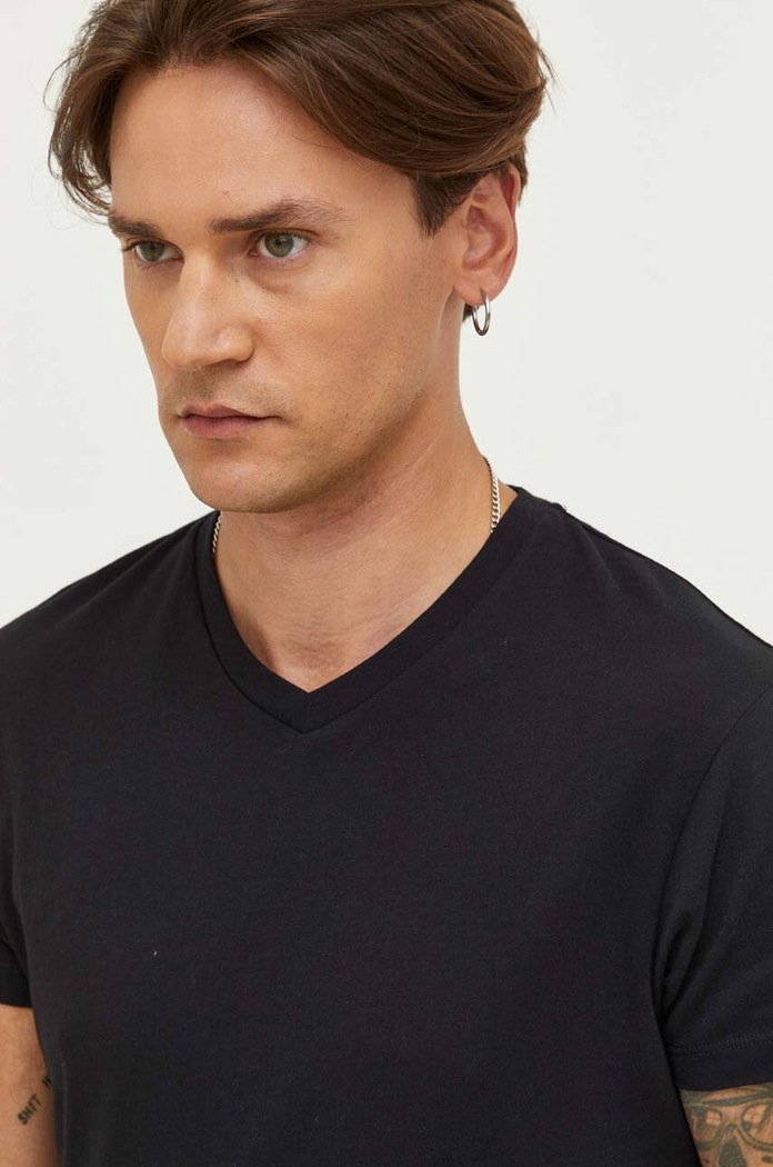 Samsoe Samsoe t-shirt bawełniany czarny M00012307