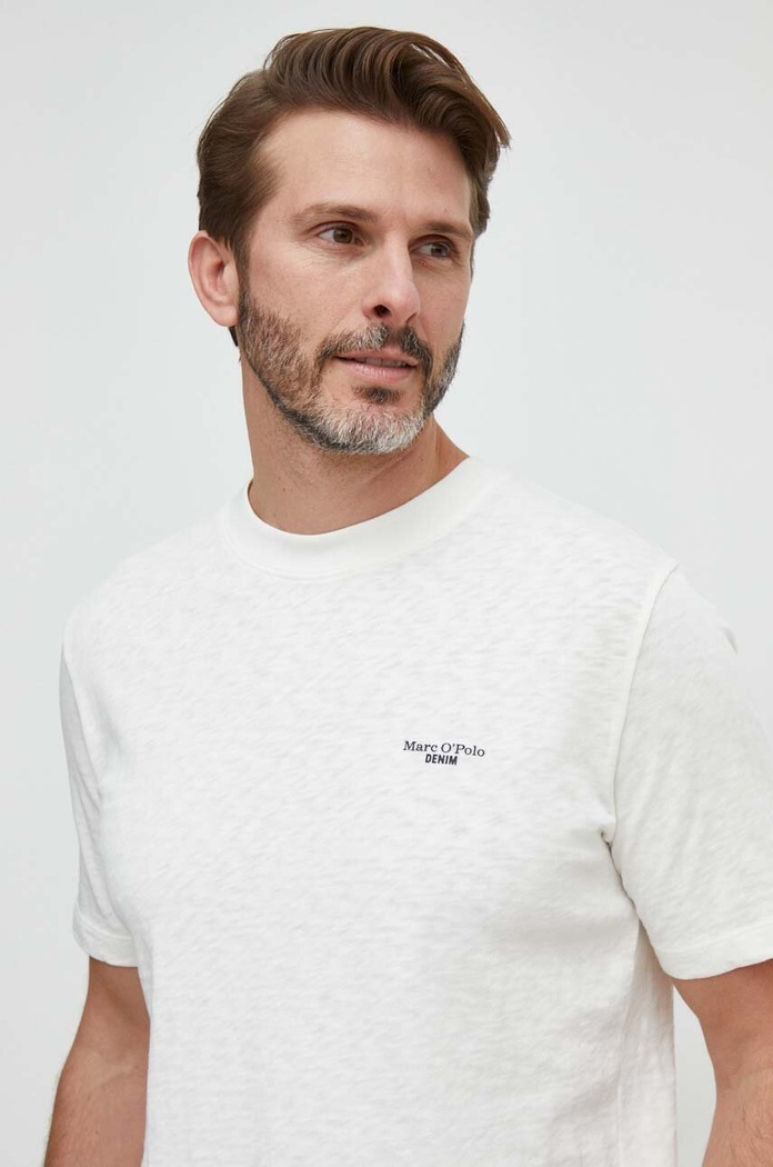 Ρούχα Βαμβακερό μπλουζάκι Marc O'Polo M61223251098 μπεζ