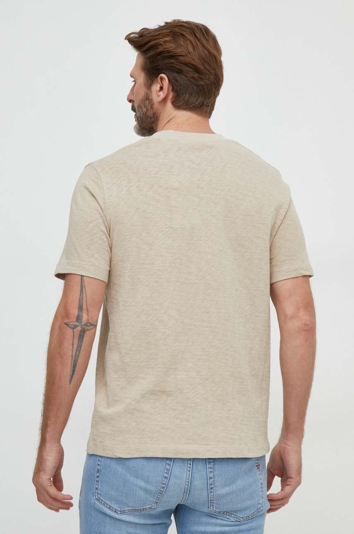 Marc O'Polo t-shirt bawełniany M61223251098 beżowy AA00