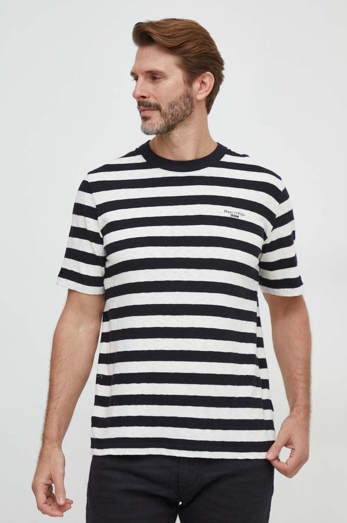Marc O'Polo T-shirt bawełniany czarny M61228151100