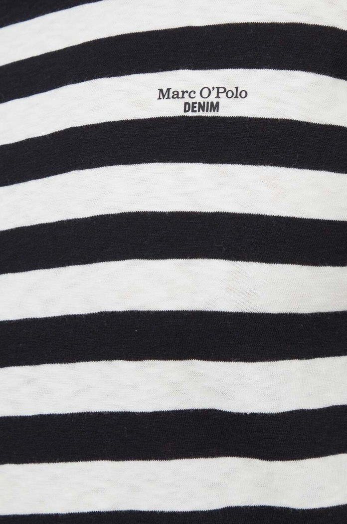 T-shirt bawełniany Marc O'Polo M61228151100 czarny