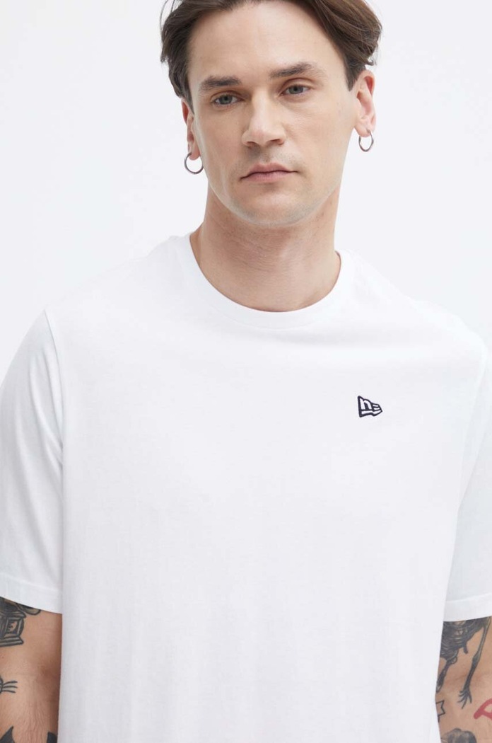 New Era t-shirt bawełniany biały 60416745