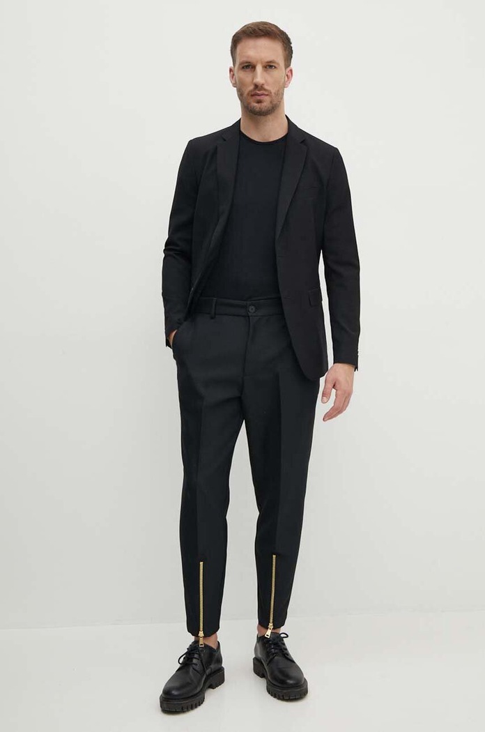 Βαμβακερό μπλουζάκι Versace AUU01005.1A10011 μαύρο AA00