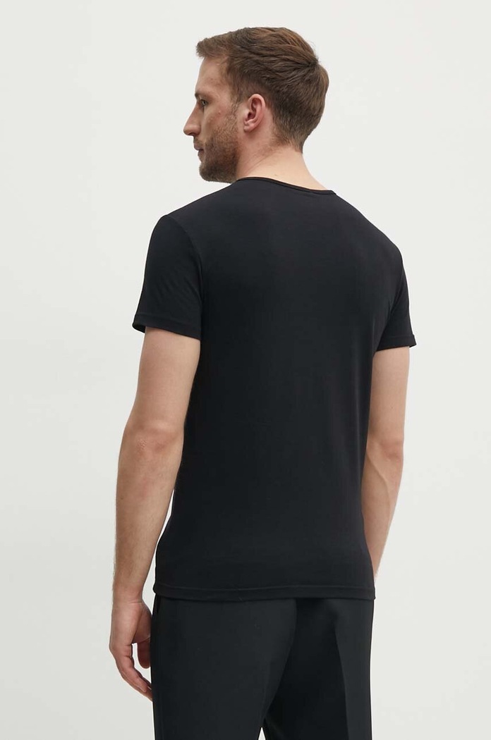 Ρούχα Βαμβακερό μπλουζάκι Versace AUU01005.1A10011 μαύρο