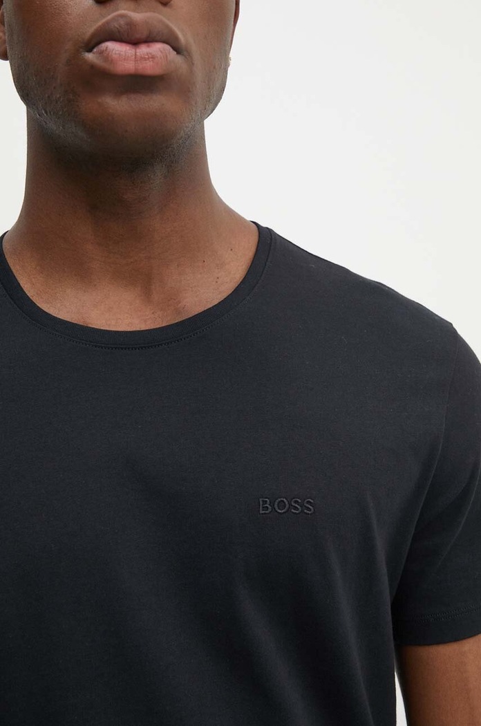 Bavlněné tričko BOSS TShirtRN 2P Comfort 2-pack 50475294 černá