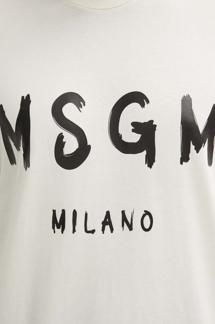 MSGM pamut póló 2000MM510.200002 bézs