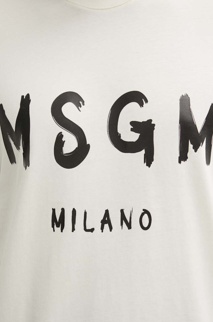 MSGM pamut póló 2000MM510.200002 bézs