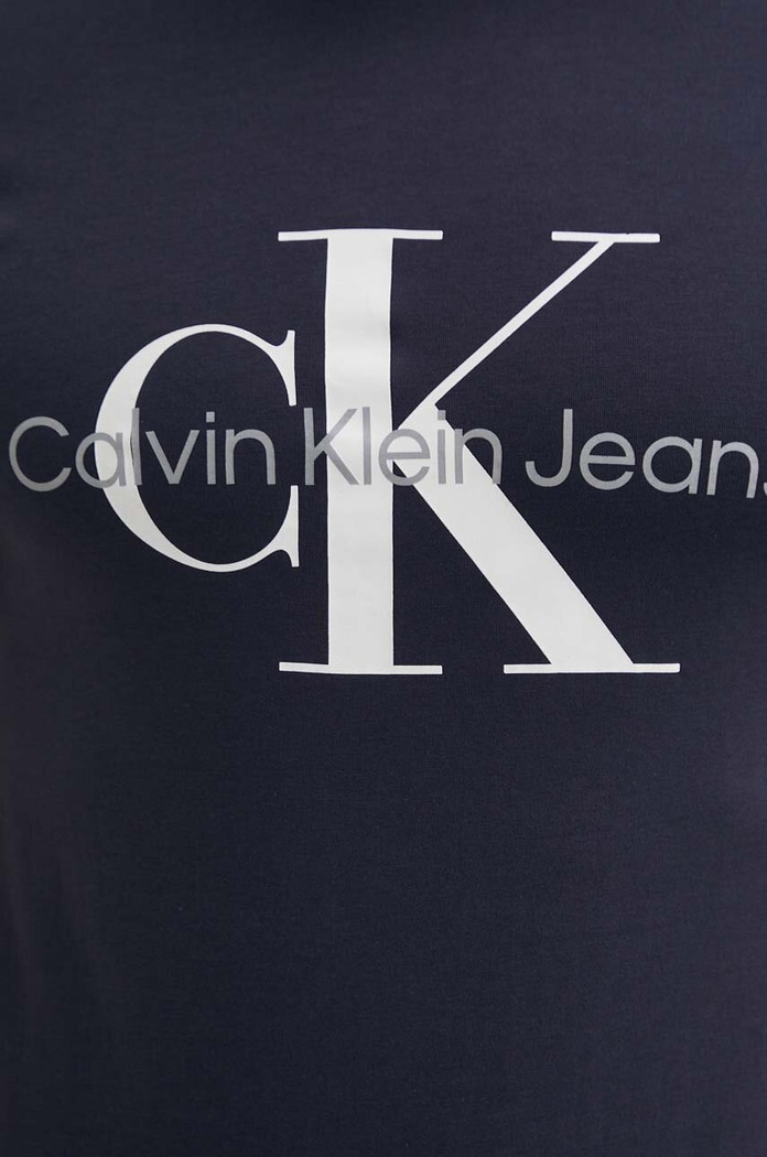 Bavlněné tričko Calvin Klein Jeans námořnická modř J30J320935
