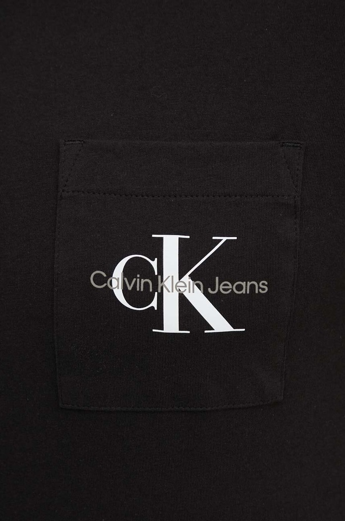 Bavlnené tričko Calvin Klein Jeans čierna J30J320936