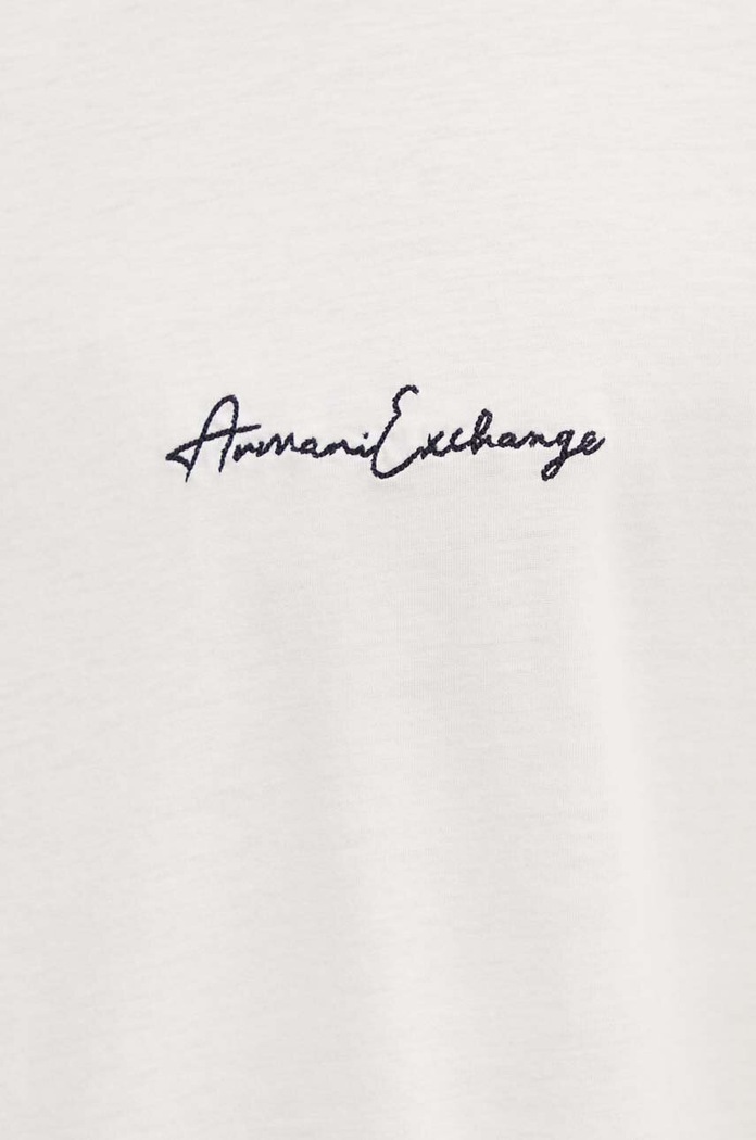 Bombažna kratka majica Armani Exchange 8NZTSG.ZJ9AZ.NOS bela
