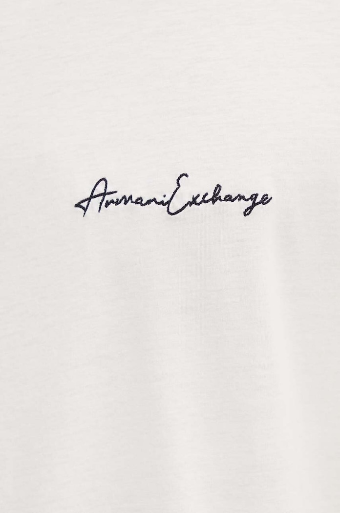 Bombažna kratka majica Armani Exchange 8NZTSG.ZJ9AZ.NOS bela