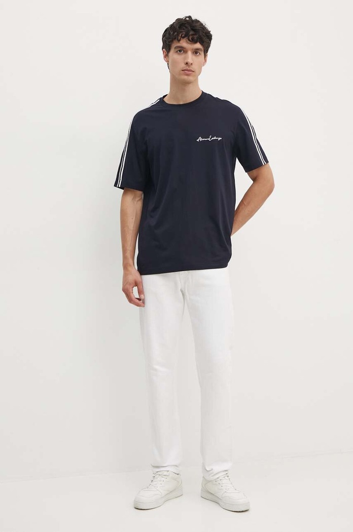 Pamučna majica Armani Exchange 8NZTSG.ZJ9AZ.NOS mornarsko plava AA00