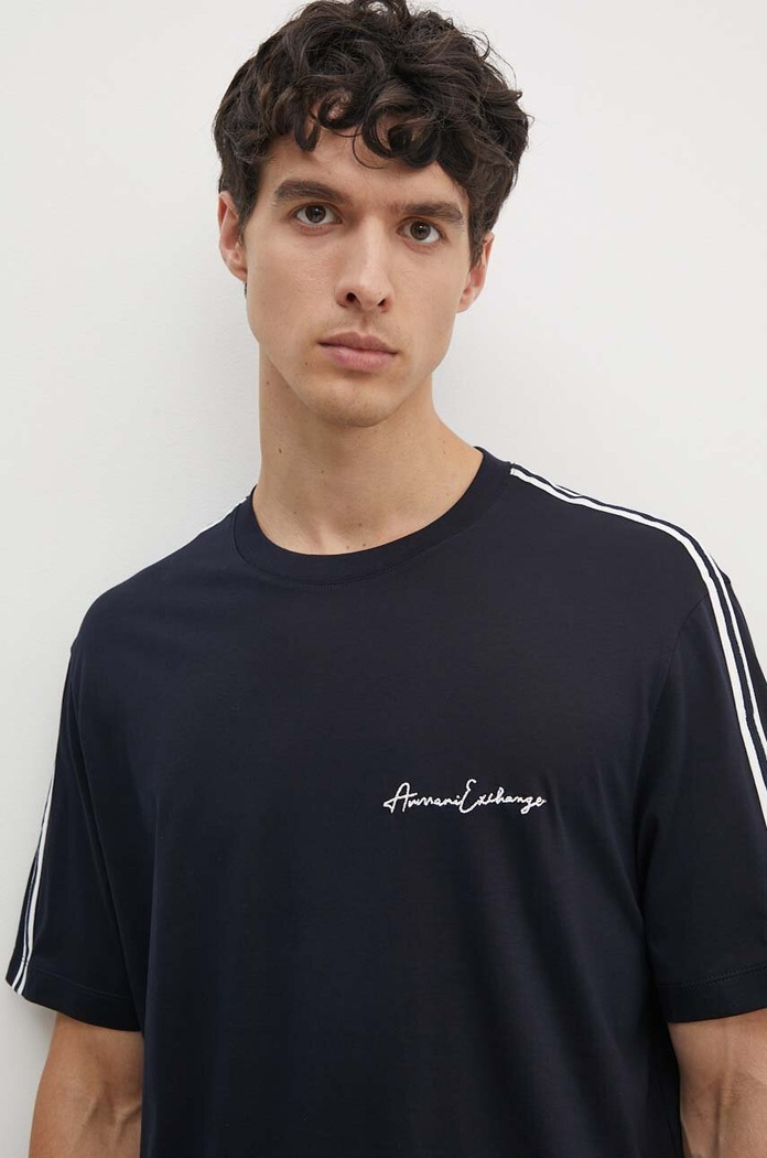 Pamučna majica Armani Exchange mornarsko plava 8NZTSG.ZJ9AZ.NOS