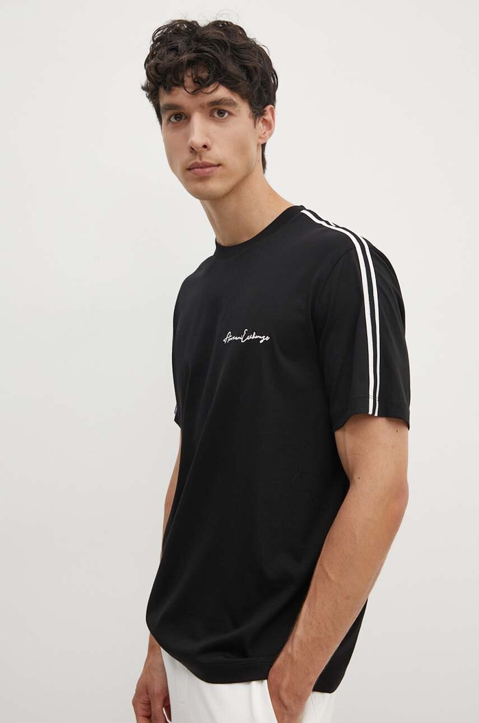 Bavlnené tričko Armani Exchange relaxed čierna 8NZTSG.ZJ9AZ.NOS