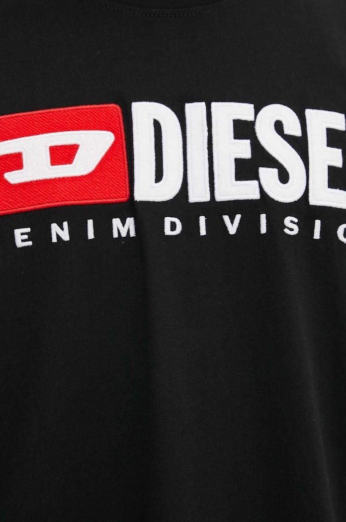 Bavlněné tričko Diesel T-BOXT-DIV A14943.0GRAI černá