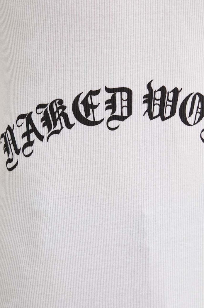 Naked Wolfe t-shirt gothic.tank bianco