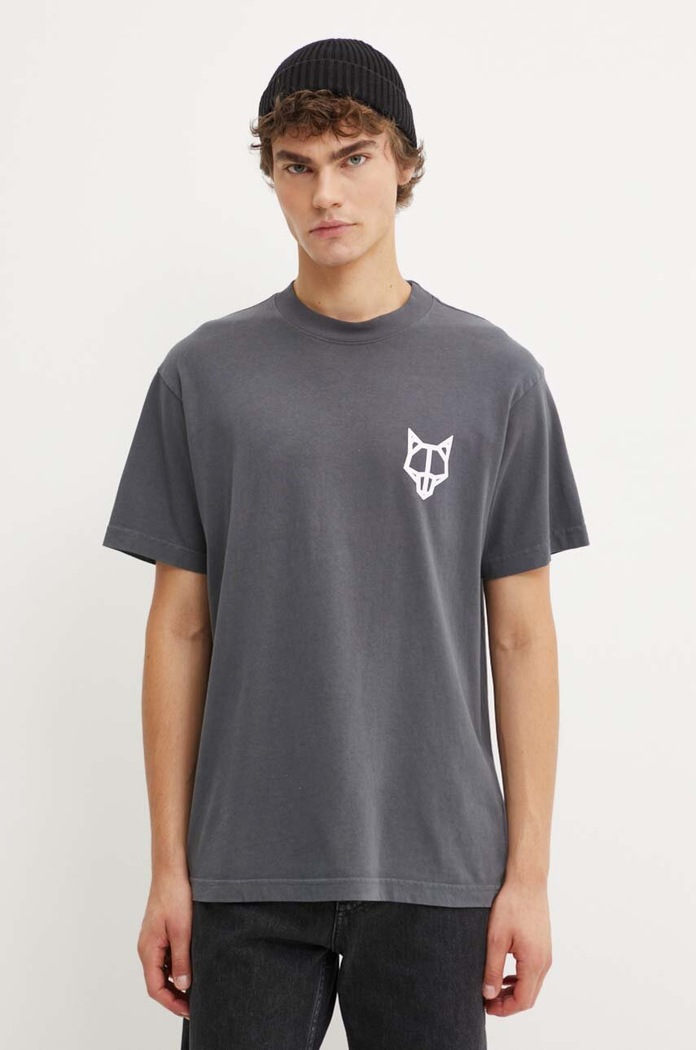 Naked Wolfe tricou din bumbac classic.tee gri AA00