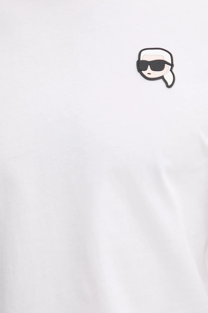Bavlnené tričko Karl Lagerfeld 500224.755710 biela