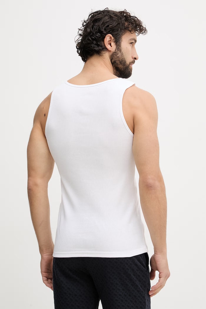BOSS top pánsky bavlnený TankTop3P RibClassic 3-pak 50542132 sivá