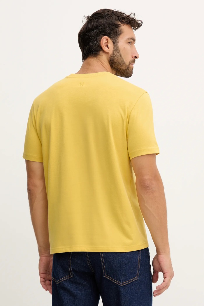 Odzież United Colors of Benetton t-shirt bawełniany 3BL0U10A8 żółty