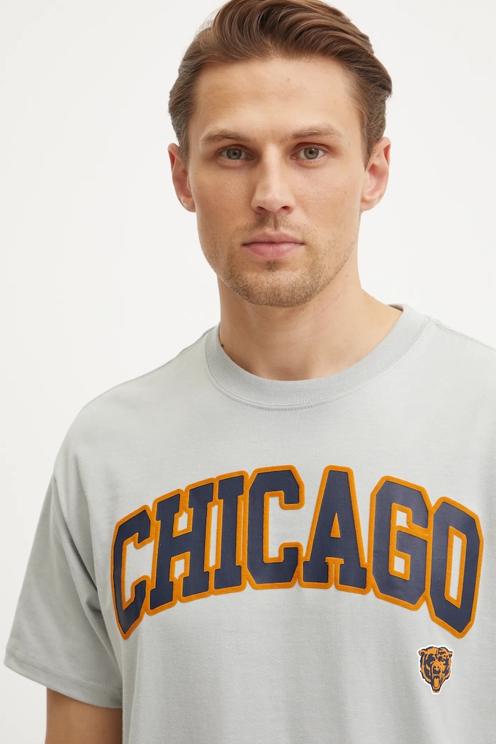 Βαμβακερό μπλουζάκι Nike Chicago Bears γκρί 01AY.09D.7QV.NP1