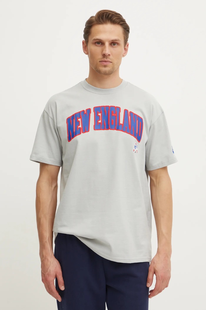 Βαμβακερό μπλουζάκι Nike New England Patriots στάμπα γκρί 01AY.09D.8KV.NP1