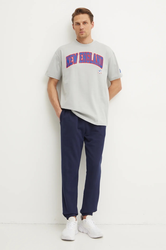 Βαμβακερό μπλουζάκι Nike New England Patriots 01AY.09D.8KV.NP1 γκρί AA00