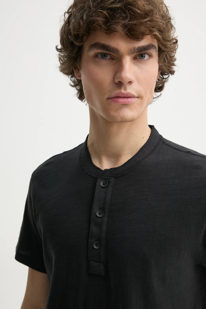 Bavlněné tričko Rag & Bone černá M000T906G
