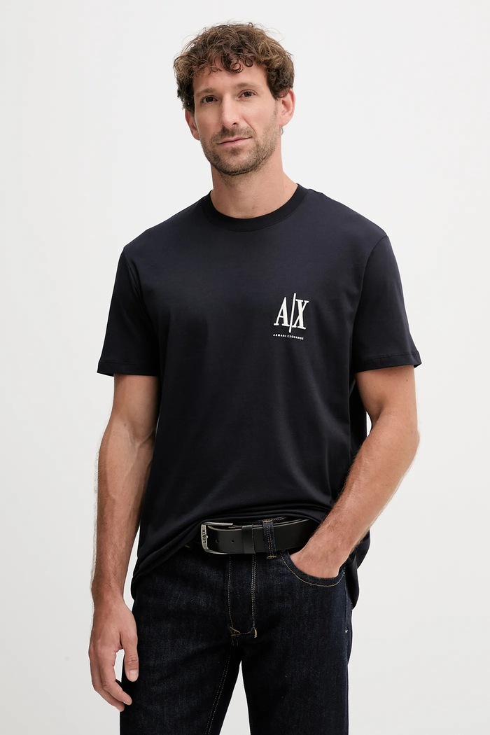 Armani Exchange футболка чоловіча бавовняна regular темно-синій XM000365.AF12308.NOS