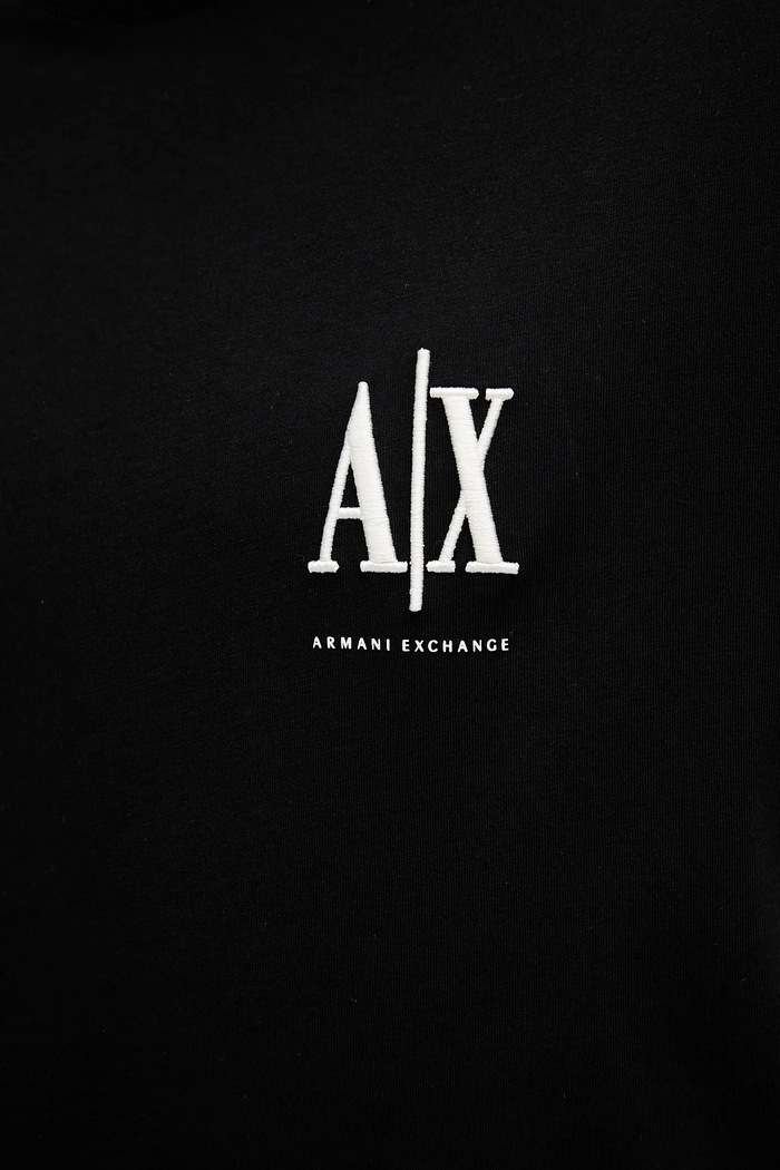 Armani Exchange tricou pentru bărbați din bumbac negru XM000365.AF12308.NOS