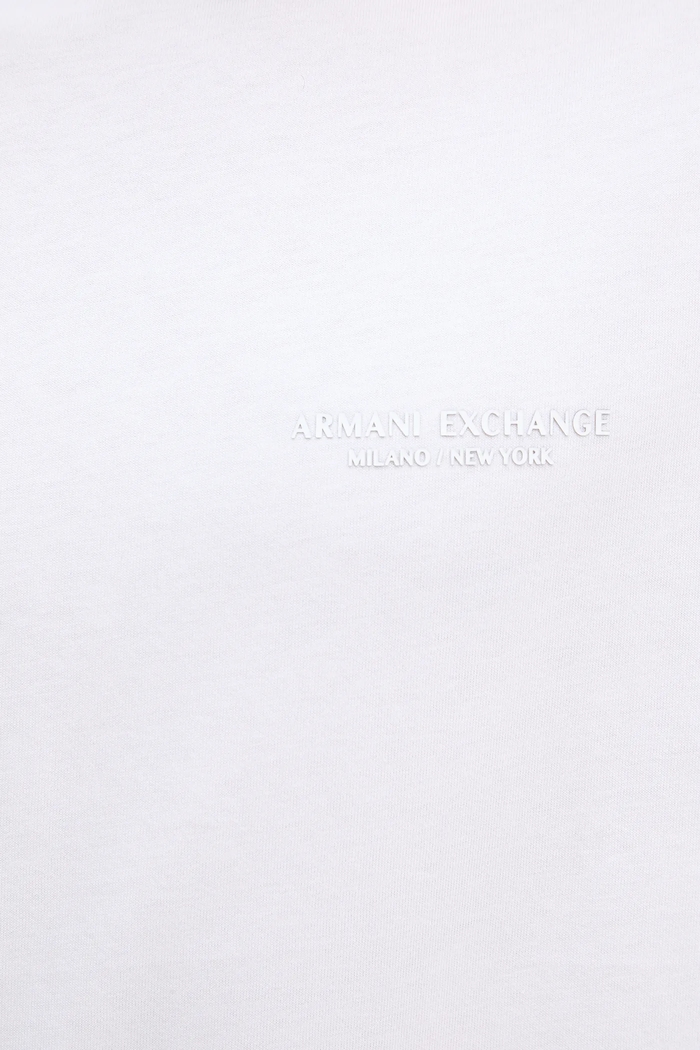 Bombažna kratka majica Armani Exchange bela XM001281.AF10361.NOS