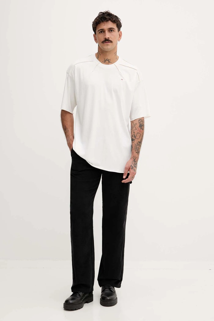 Diesel t-shirt bawełniany T-CRAHOR-BOXT-T1 A19463.0NIAX biały AA00